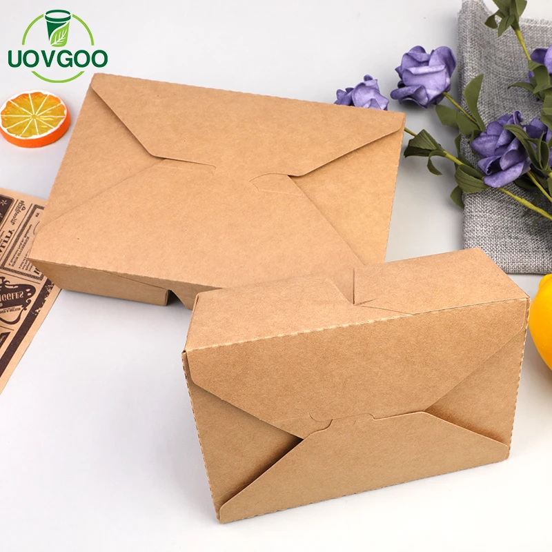Custom cheap price custom paper box for food two compartments fashion kraft paper box for lunch