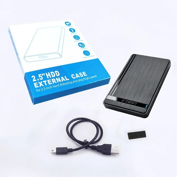 Tool free external case 2.5 hdd usb 2.0 hdd enclosure usb 2.0 2TB External Mobile Hard Disk Box