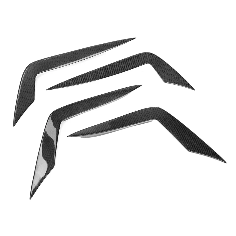 Car Front Bumper Side Canards For A7 S7 C8 Sports 2019 2020 Carbon Fiber canards 4pcs A7