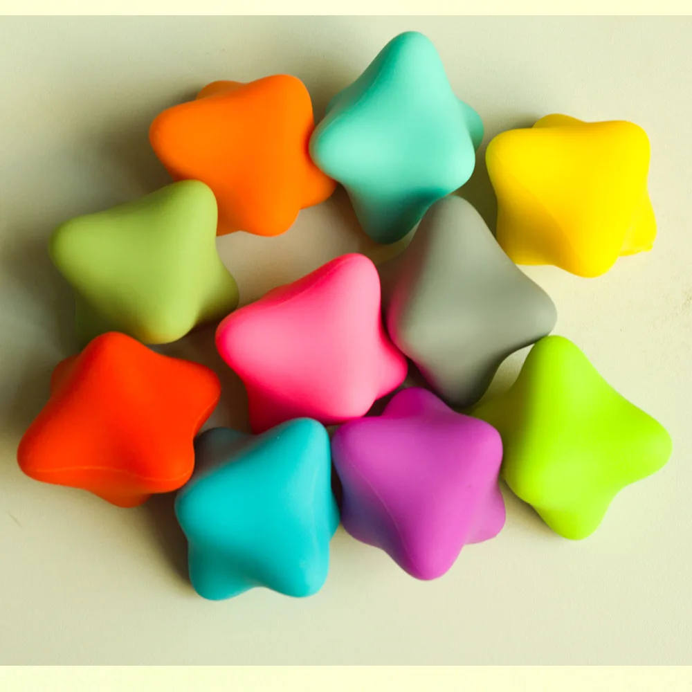 
Hex Shape Silicone Massage Ball Set for Pain Relief, Trigger Point Deep Tissue Massage, Worm Up 