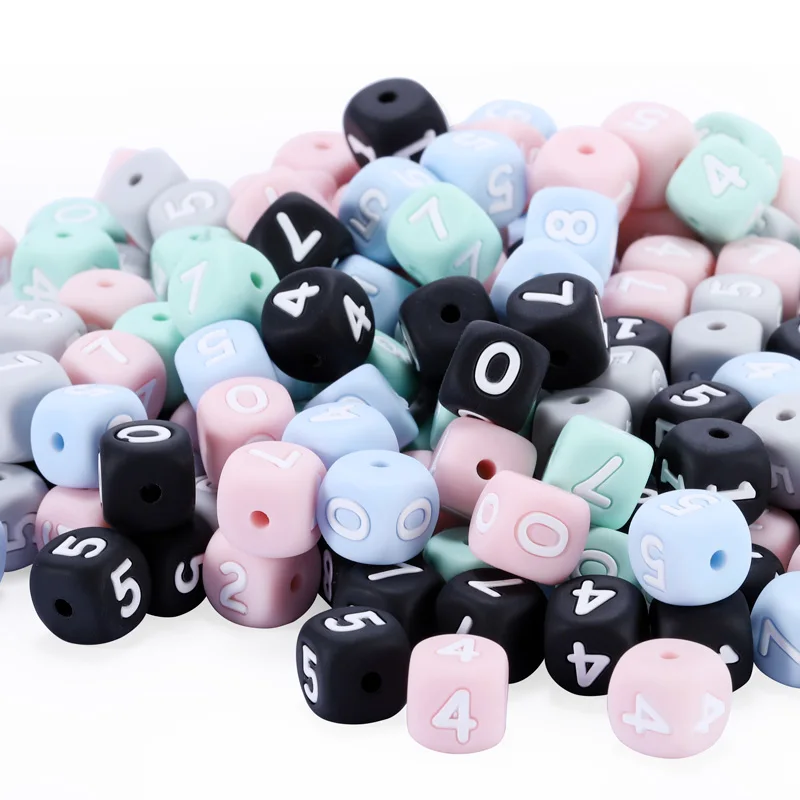 Free Sample Non-toxic Chewing Letter Beads, Silicone Baby Beads