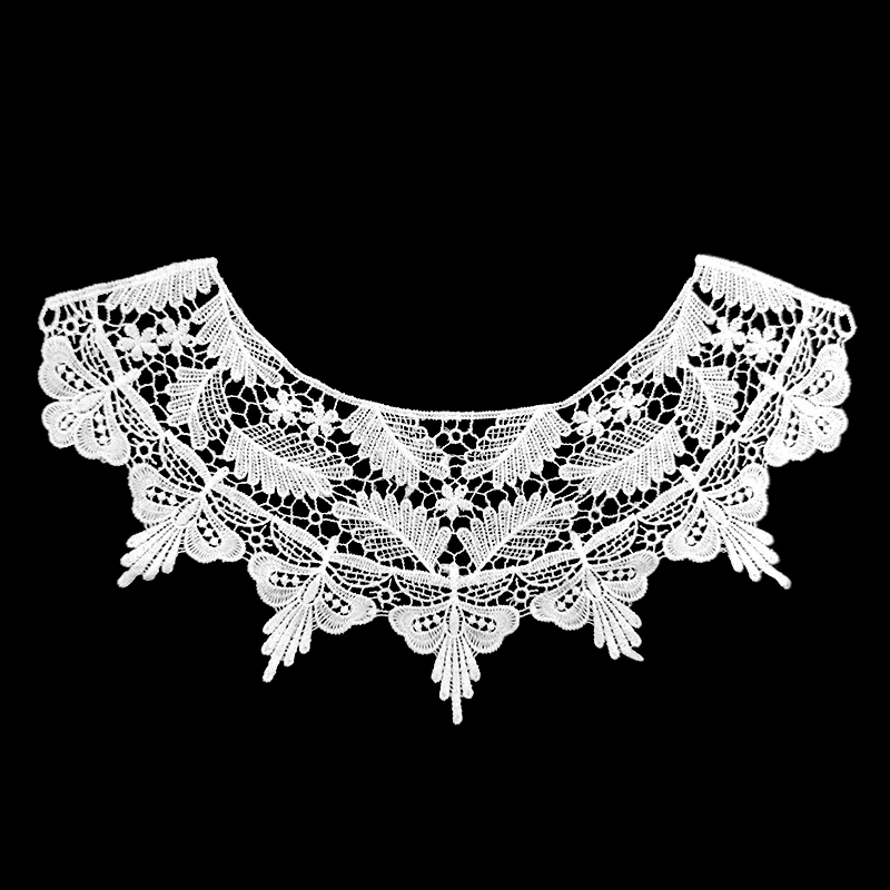 Chest Flowers Embroidery Lace Diy Fashion Accessories Applique Patches Design Custom Hollow out 3D Polyester milk fiber