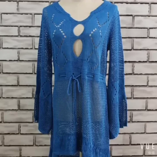 New Sexy Cover Up Bikini Women Swimsuit Cover Ups Bathing Suit Beach Wear Knitting Swimwear Mesh Beach Dress Tunic