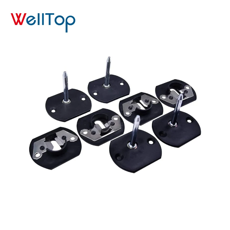 14.102 WELLTOP New 4 Sets Black Furniture Connector Pin Style Replacements Part Couch Sectional Sofa Connector