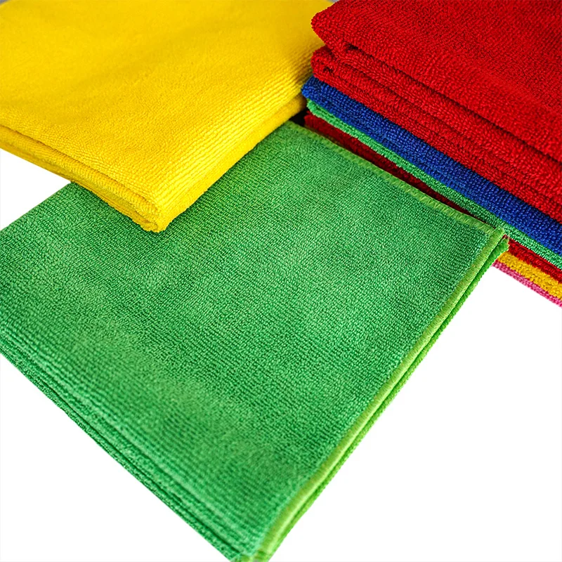Microfiber Bright Warp Knitted Cleaning Cloth Popular for Daily Kitchen Use Household Cleaning Towel