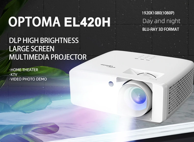 Latest Wupro x Optoma  EL420H DLP Projector Laser Video Projecteur 4k Home Theater 1080P 4000ISO Lumens Smart Projector