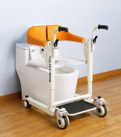 Hot sale rehabilitation therapy lift hydraulic transfer wheelchair with bedpan for disable people