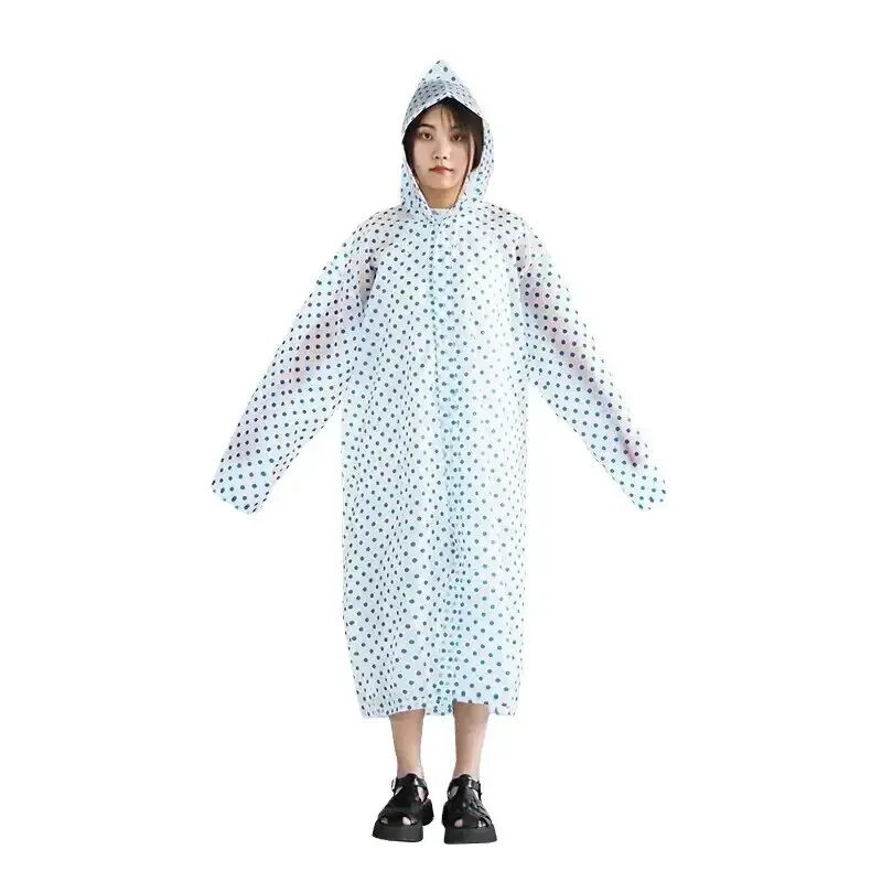 Waterproof  EVA Thickened Rain Coat Hooded Adult Non Disposable Portable Eco Friendly Rain Poncho