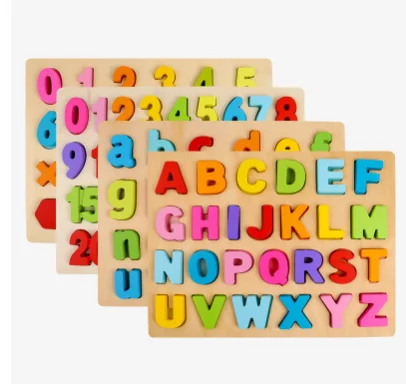 Оптовая продажа лидер продаж цветные блоки с буквами детские 3d пазлы игрушки развивающие головоломки