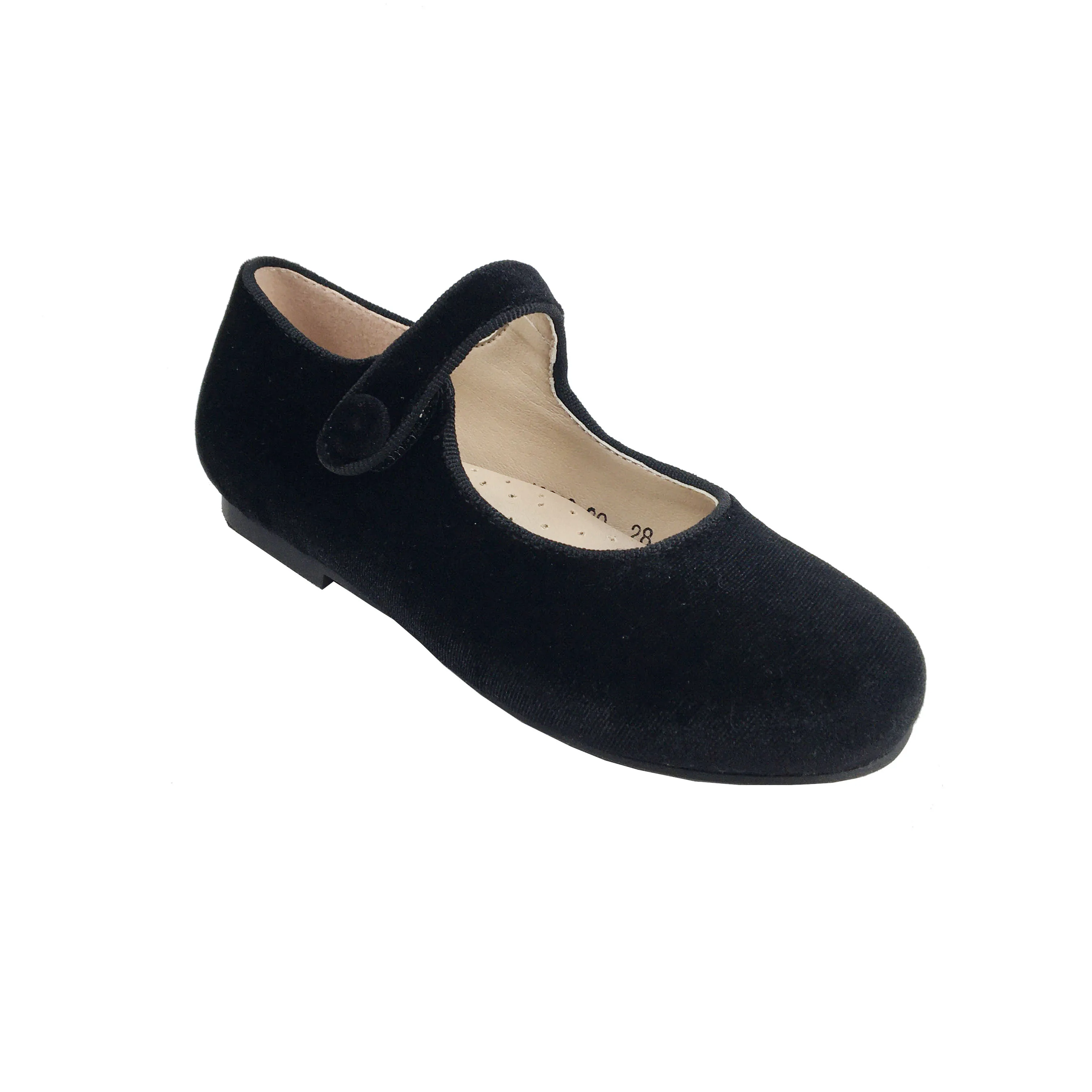 New Arrivals Wholesale Children  Girls All Season Kids Black Velvet Children Casual Shoes Mary Jane Shoes Kids Girl Shoes