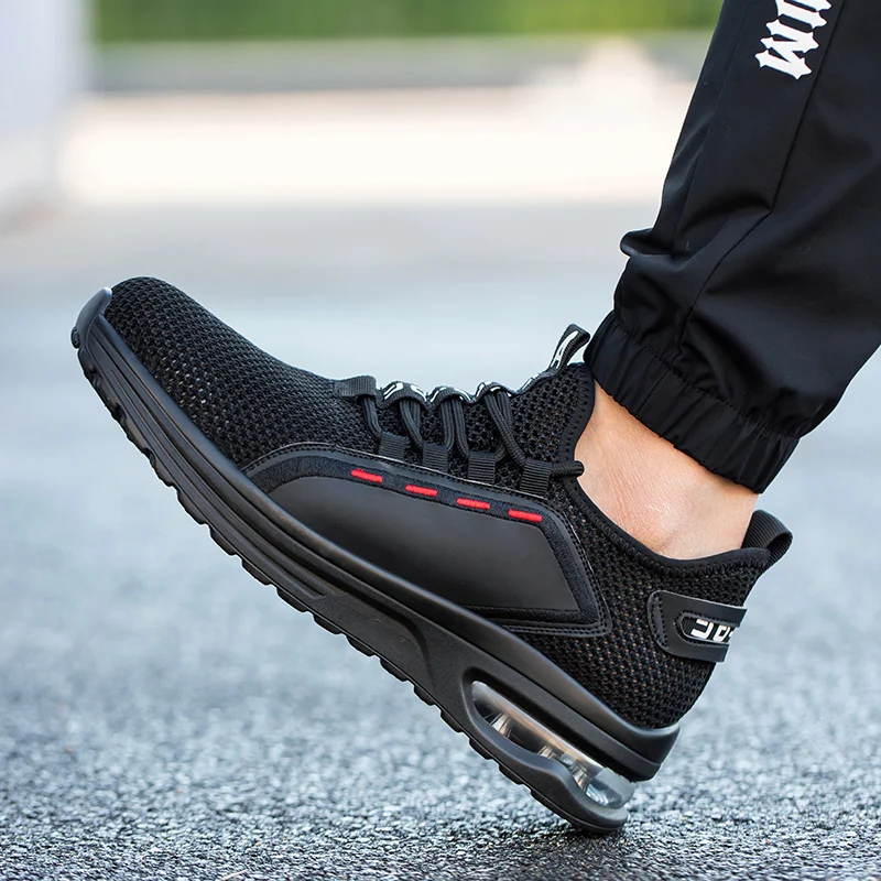2024 Custom Professional Steel Toe Sports Safety Shoe Breathable High Quality Fly Weaving Safety Sport Shoes
