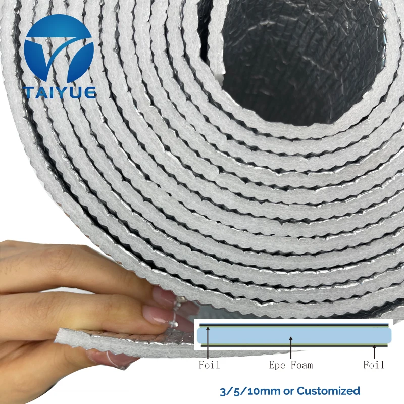 Both side aluminium face thermal insulation reflective foil pe foam insulation for roof/wall