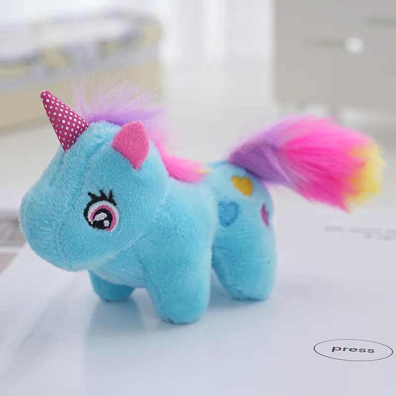 Rainbow Keychain Plush Doll Cute Doll Car Metal Keychain Bag Hanging Accessories Promotion Gift Pp Cotton New