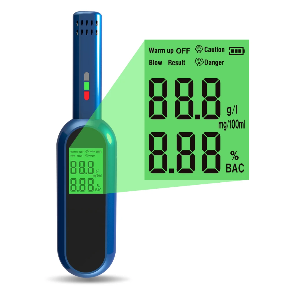 High Precision Handheld Professional Digital Alcohol Detector Breathalyzer Analyzer Alcotester LCD Alcohol Tester