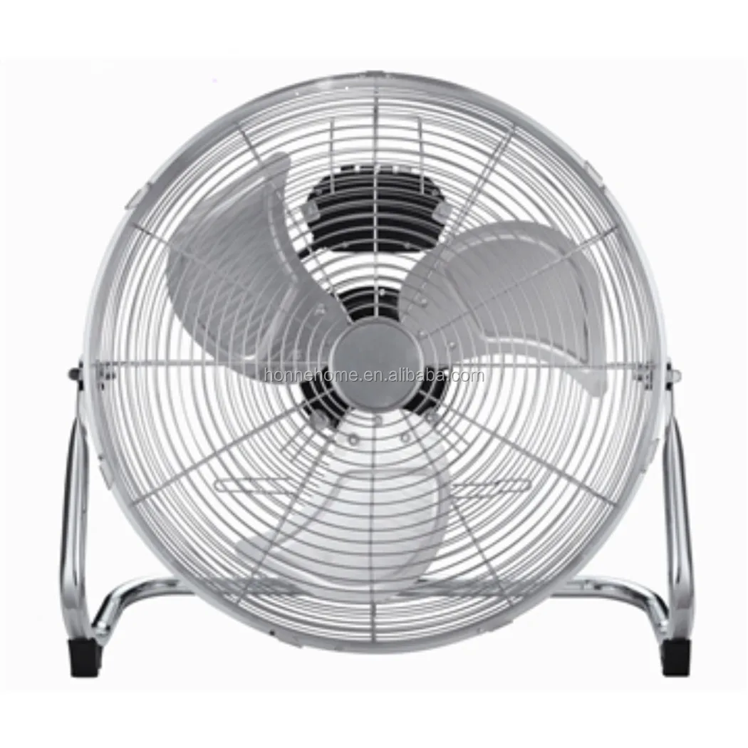 100W 16 inch High Velocity Air Cooling Metal floor standing fan