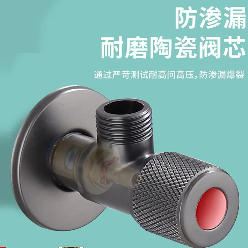 Factory best-selling stainless steel sink with faucet all copper inner core angle valve bathroom three-way control valve