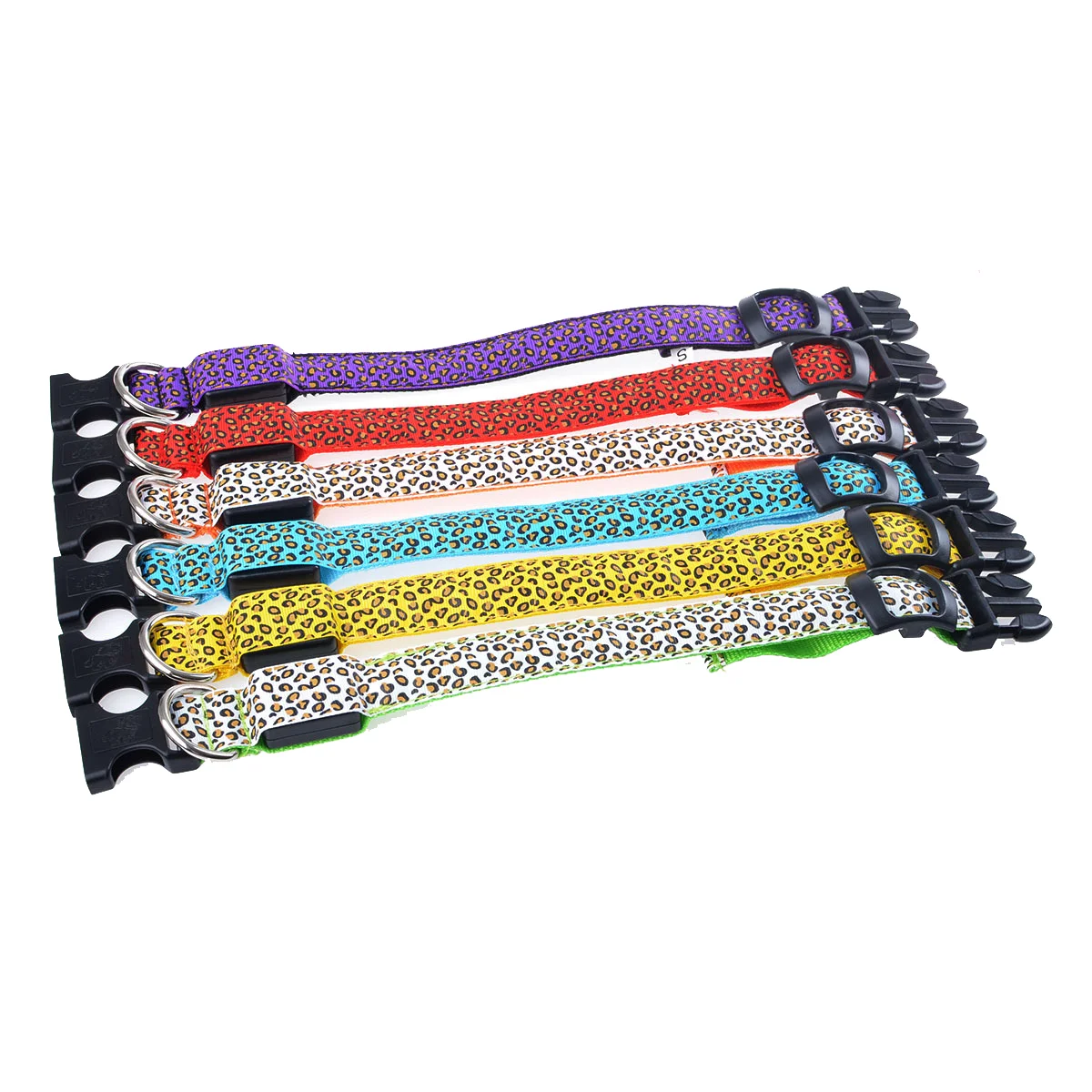 Dropshipping Wholesale Rechargeable LED Light Up Leopard Print Dog Pet Collar