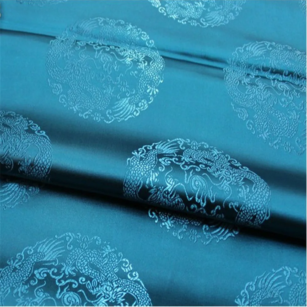 New Arrival Gorgeous Ready Goods Casual Jacquard Comfortable Satin Dragon Brocade Fabric for  Formal Dress