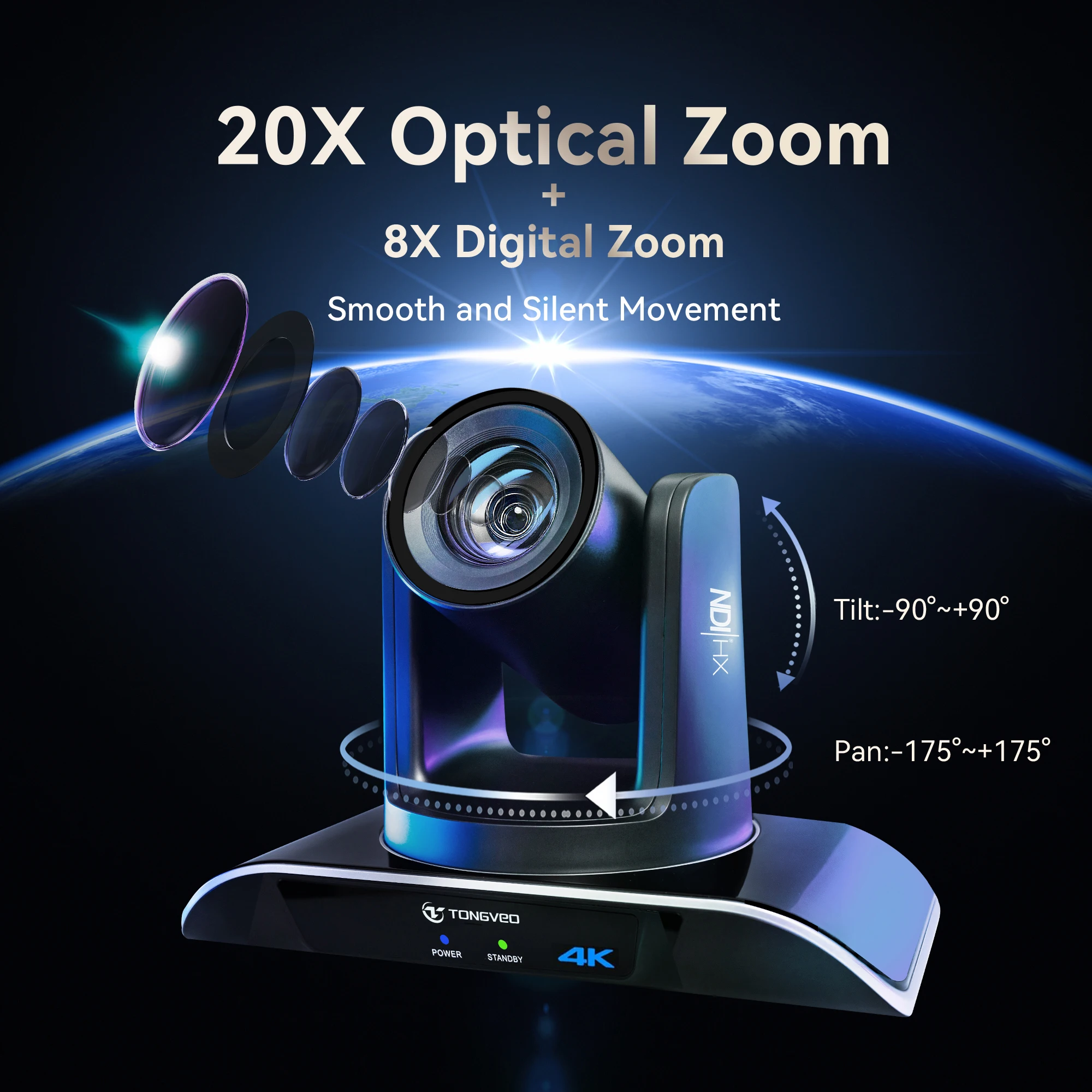 4K 20X зум AI автоматическое отслеживание NDI POE HDM1 USB3.0 SDI LAN система потоковой передачи PTZ камера с джойстиком контроллер