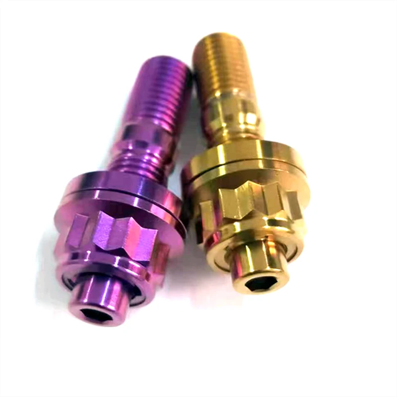 Gr5 Titanium Exhaust Manifold Studs nut washer kit M10 M14 For Motorcycle