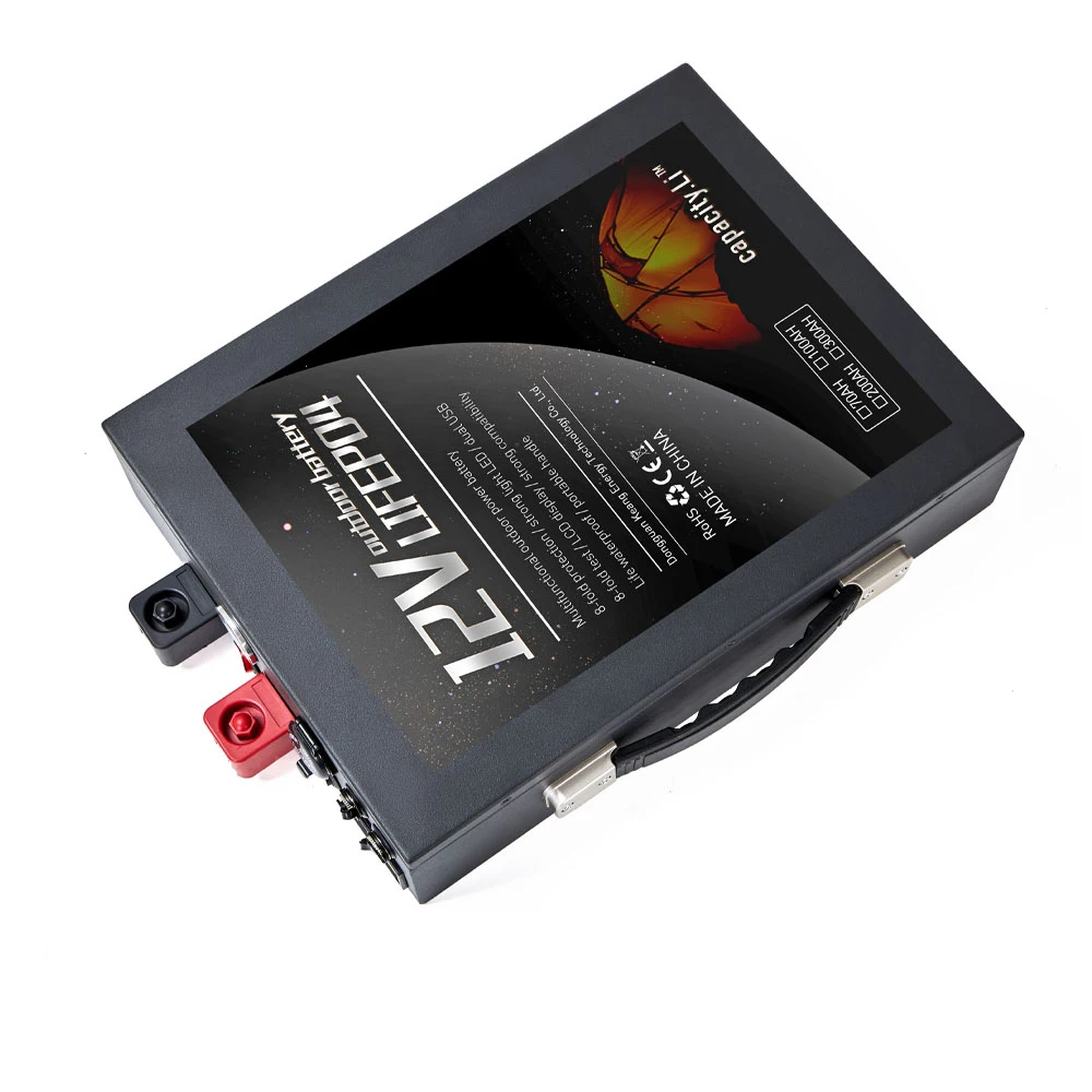 12V 100AH lifepo4 battery pack  rechargeable solar lithium battery