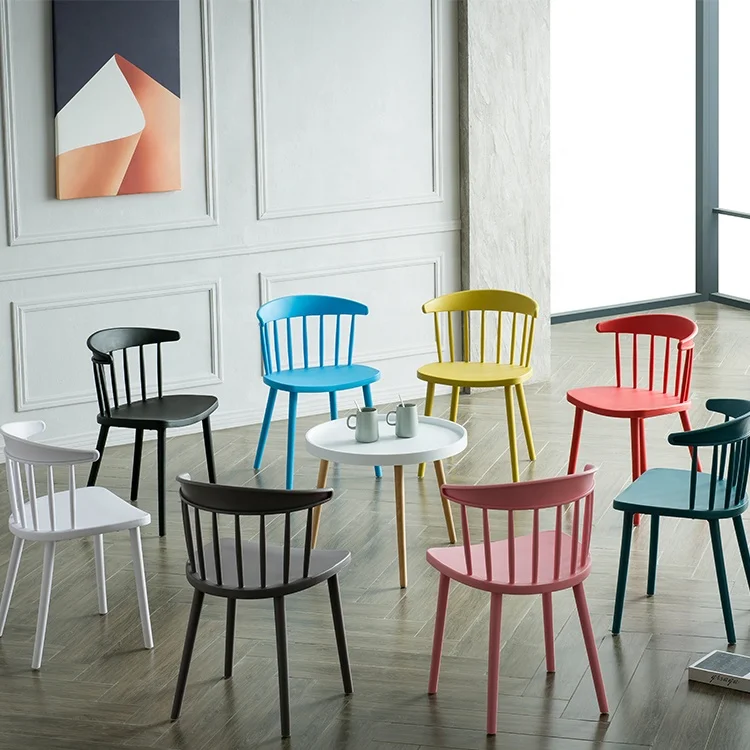 Luxury PP plastic living room designs cafe restaurant lounge dining chair modern