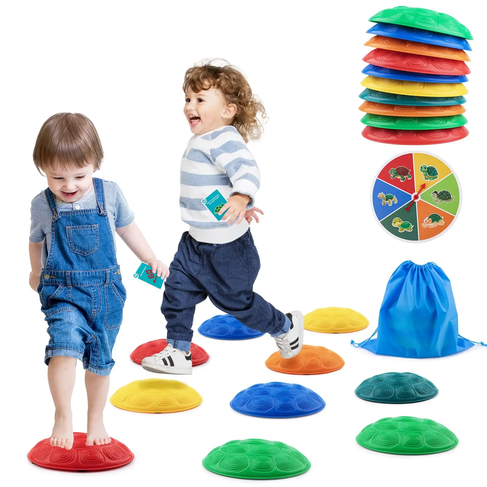 Turtle Balance Stepping Stones for Kids Non-Slip Step Stones Indoor Outdoor Toys Obstacle Courses Sensory Toys for Kids