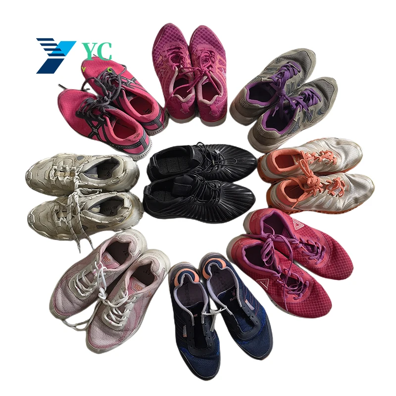 Stock Used High Quality Light Breathable Sports Second-hand Shoes Men Running Chunky Used Shoes stock wholesale