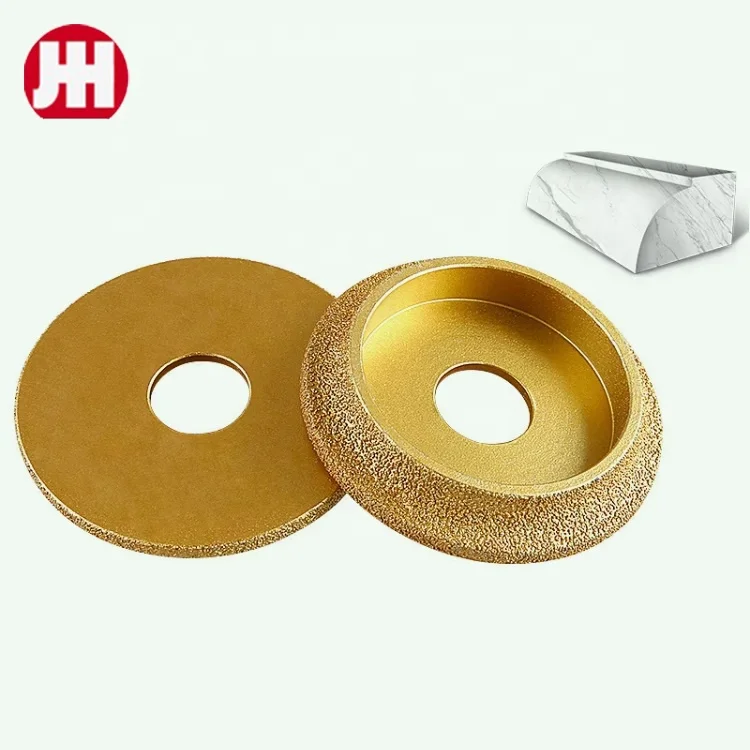 Wholesale 75mm Vacuum Brazed Marble Granite Stone rounded edge angle grinder Diamond Grinding Wheel