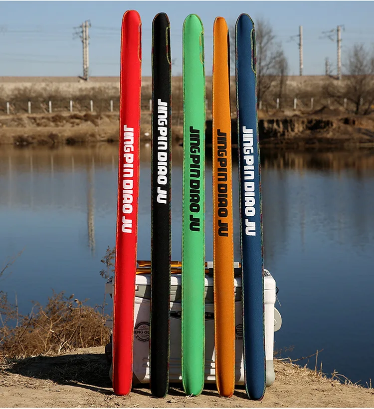 Thickened fishing rod sheath elastic band telescopic rod sleeve protective sleeve neoprene fishing rod sleeve