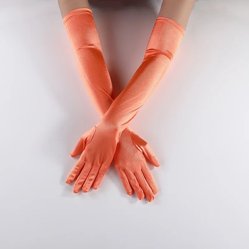 Wholesale Long Flapper Evening Opera Satin Gloves for Women party wedding banquet long glove