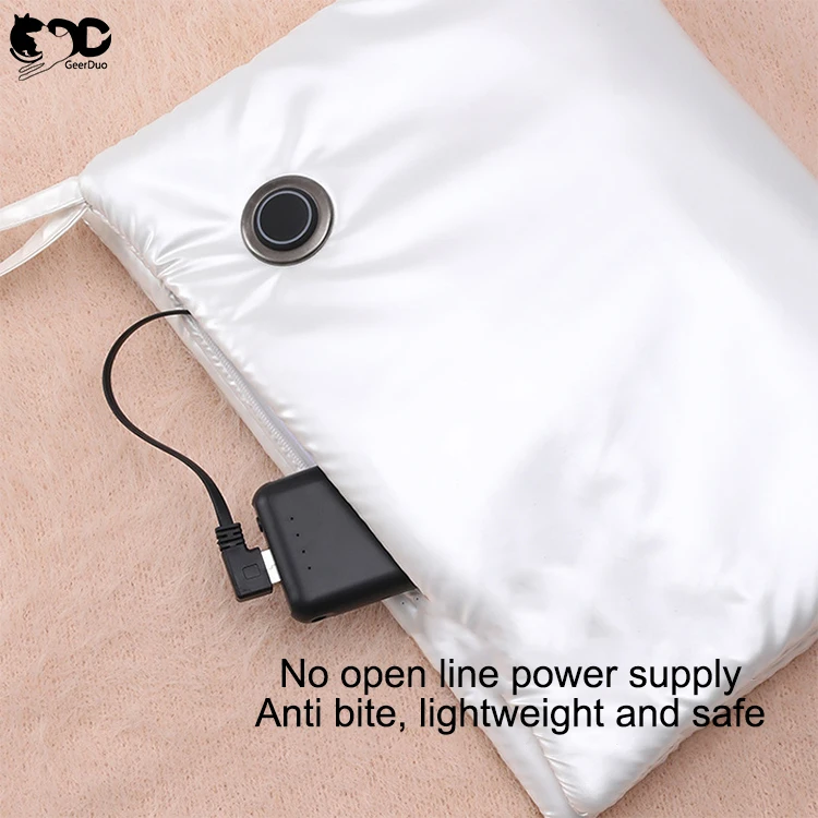 GeerDuo Portable USB Charging Graphene 3 Level Pet Dog Electric Warming Heating Bed Cushion Mat Pad