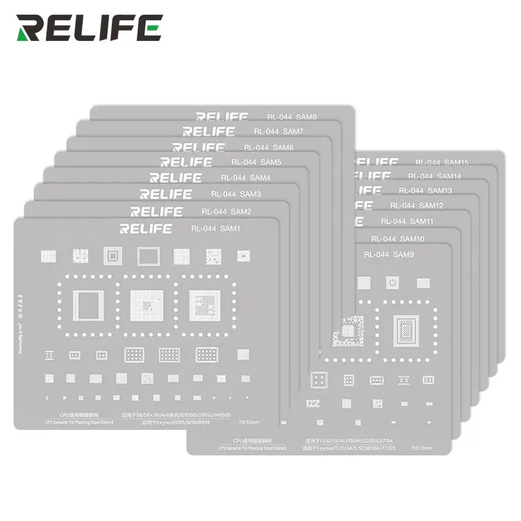 RELIFE RL-044 с изображением пожарного Сэма интегрированный ЦП стальные трафареты набор/15 штук для ремонта мобильного телефона