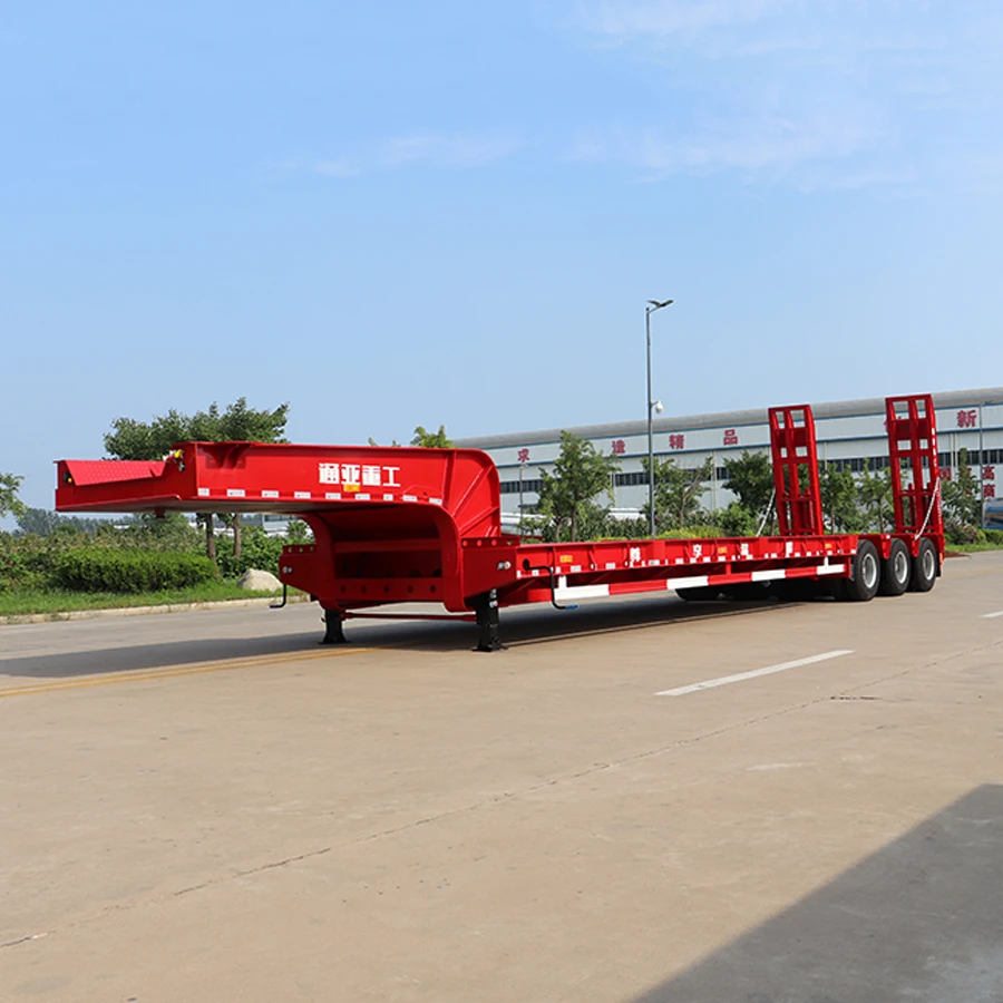 Heavy Machine Transport Hydraulic Detachable Gooseneck 4 Line 8 Axle 150ton Lowbed Lowboy Low Loader Semi Trailer