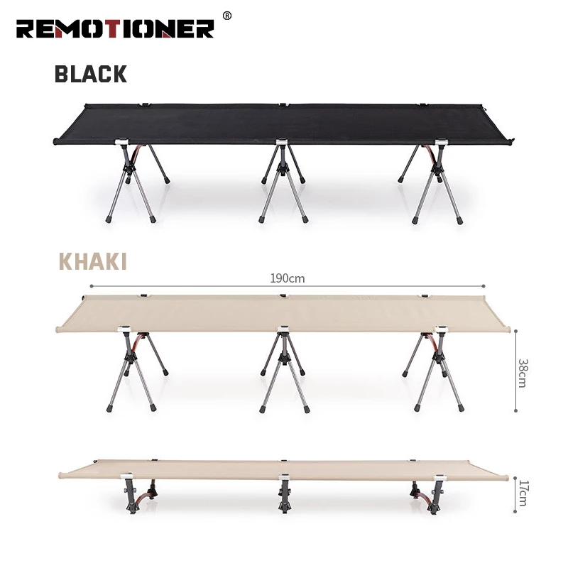 7075 Aluminum Alloy Outdoor Portable Camping Bed Lightweight Adjustable Folding Camping Cot