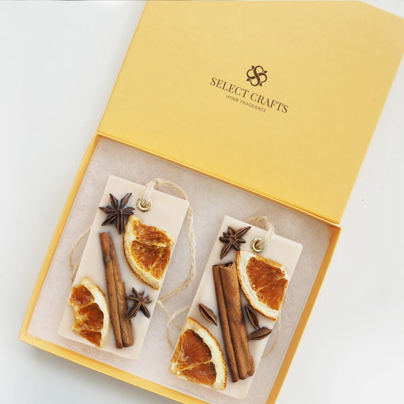 Handmade Nature Aroma Botanical Decorative Gifts Box Scented Wax Tablet