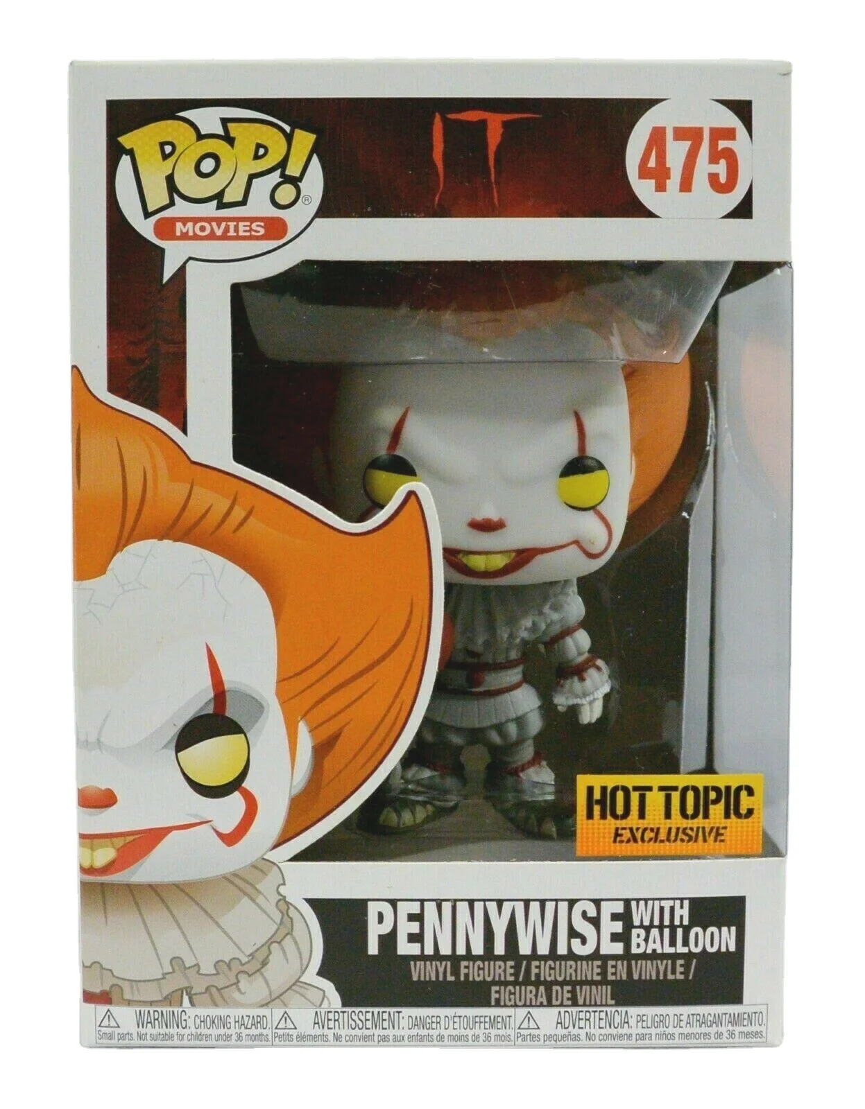 NEW!  POP  pennywise 475 Metallic with box Vinyl Action Figures Model Toys for Children gift