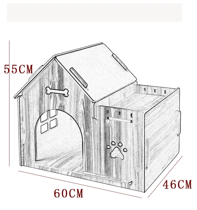 Wholesale Hot Sale Detachable Wooden Pet Nest Kennel Dog Cat House