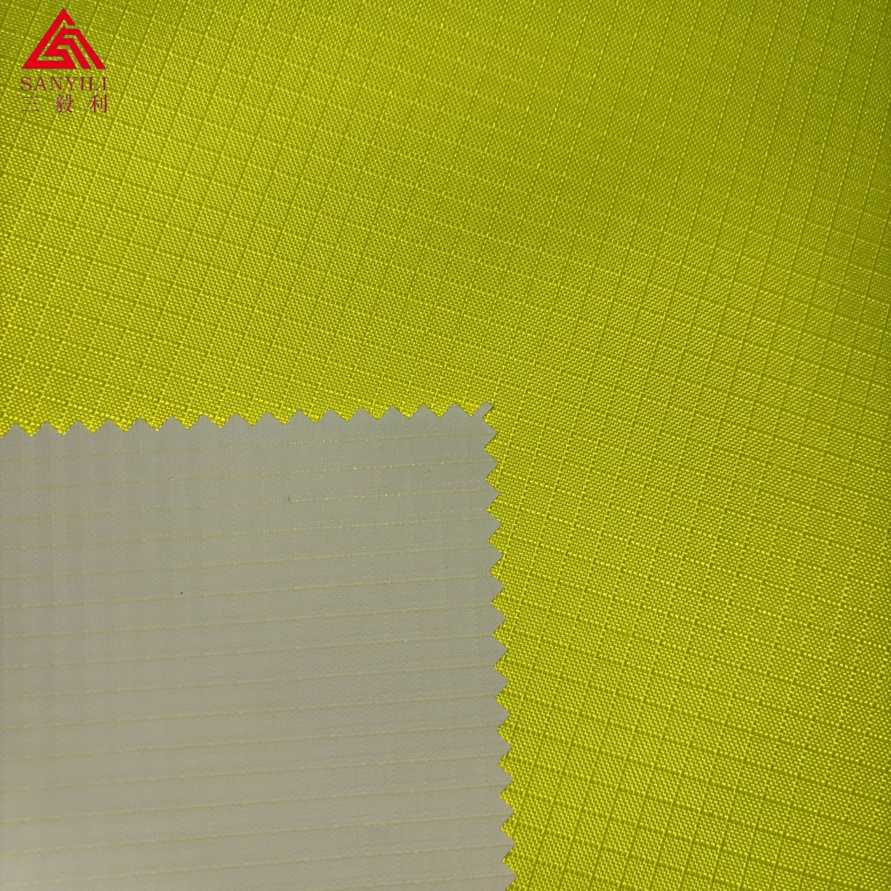 300D fluorescent ripstop oxford fabric breathable and waterproof PU milky coated hi vis washable for workwear
