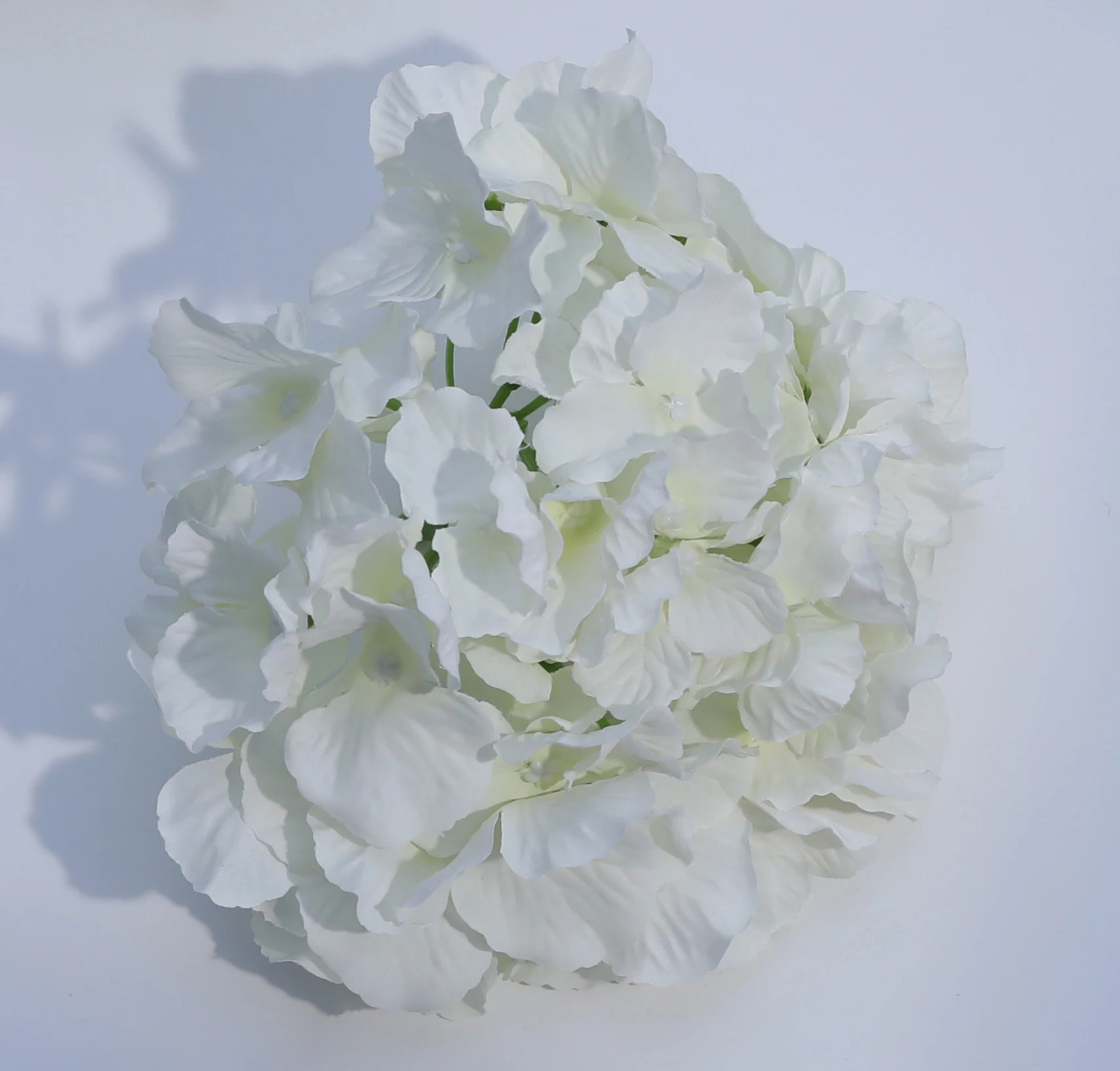 High Quality 20CM Diameter Artifical Silk Wedding Flowers Artificial Hydrangea White Color