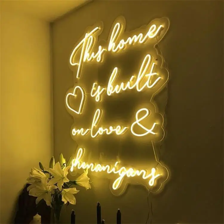 High performance premium soft letter led flexi neon sign for wedding decoration