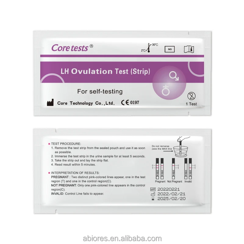 CE approved Coretests LH Ovulation test rapid test for home use self testing