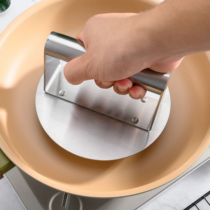 2023 Stainless Steel Meat Press Meat Patty Press Mould Burger Steak Press Teppanyaki Tool