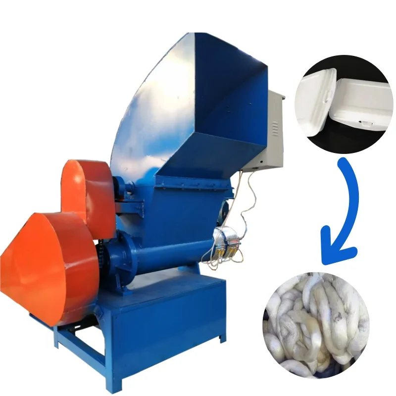 Crusher eps foam crusher block making compressing recycling machine