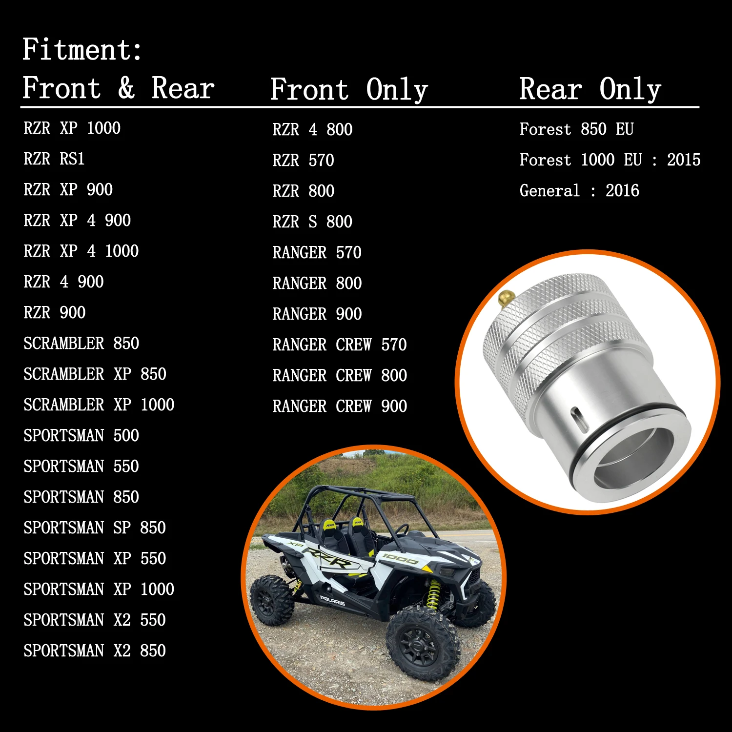 44mm Wheel Bearing Greaser Tool Fit for Polaris RZR 900/1000