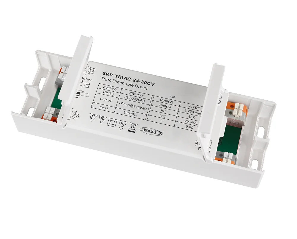 30W DALI/Push+Triac+0/1-10V LED Driver 4 IN 1 Constant Voltage Dimmable Driver DALI-2 Interface DT6