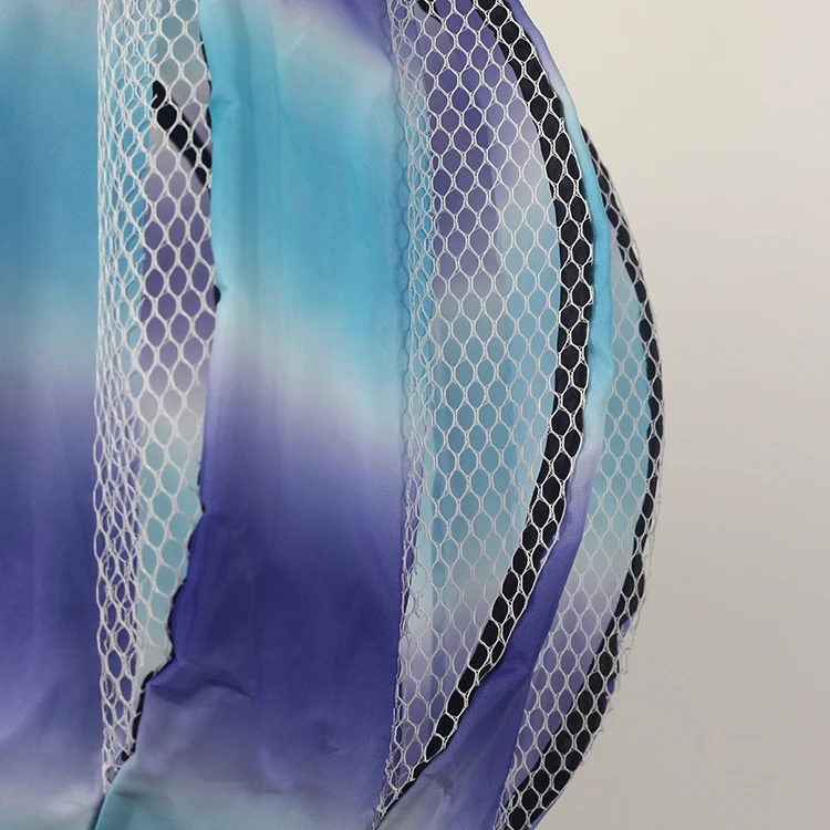 BAILING Blue Stripes Colorful Wind Spinner 3d Garden Ornament Decor Hanging Wind Spinner