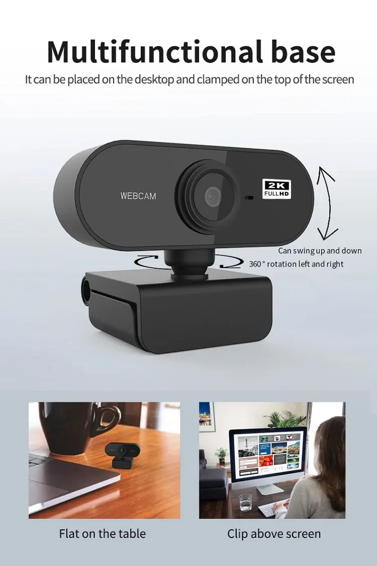 Веб-камера k8 2K с микрофоном 2560*1440 Usb