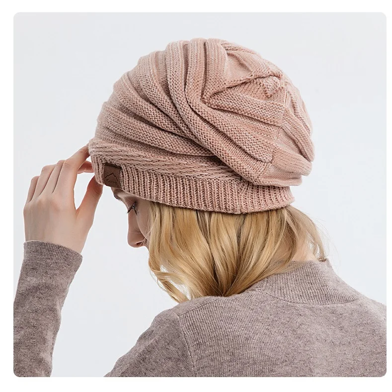 Custom Winter Hats Cable Knit Beanie Soft Womens Beanies Thick Winter Hat