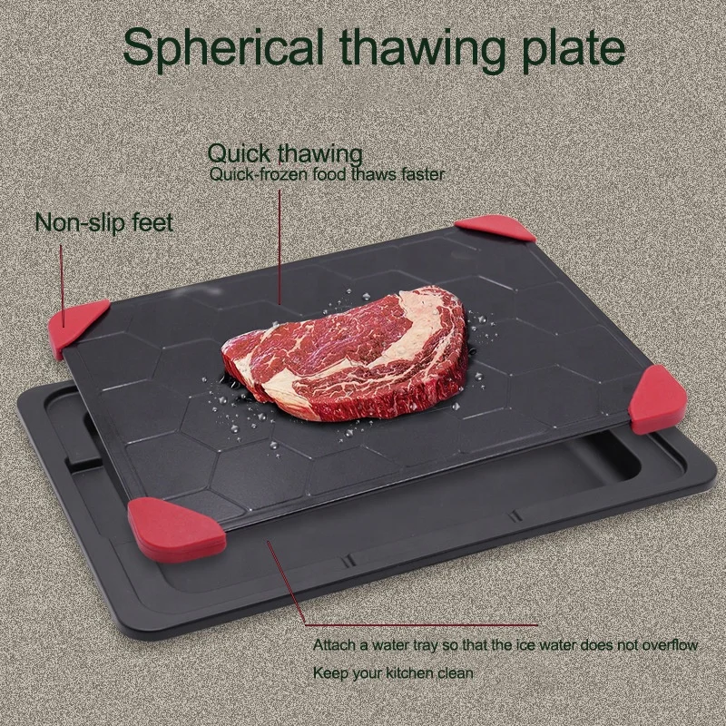 Бытовой Алюминиевый сотовый дизайн, термопластина, лоток для быстрого размораживания, лоток для быстрого размораживания мяса